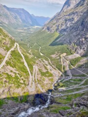 View from Trollstigen to Åndalsnes Møre og Romsdal Norway View from Trollstigen to Åndalsnes Møre og Romsdal Norway