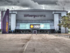 Löfbergs Arena Karlstad Värmland Sweden. This is the Hockey Arena from the SHL icehockey Team Färjestad BK Löfbergs Arena Karlstad Värmland Sweden. This is the Hockey Arena from the SHL icehockey Team Färjestad BK