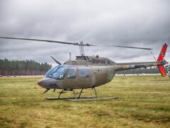 A military helicopter at the flight show in Värmland, Sweden A military helicopter at the flight show in Värmland, Sweden